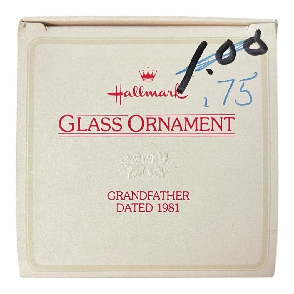 Grandfather 1981 Hallmark‎ Keepsake Glass Ornament